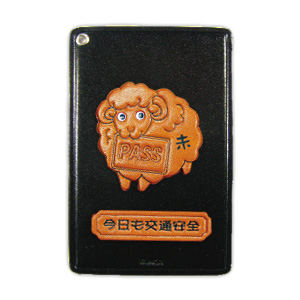 干支　羊　小物入れ 未/干支/羊/動物 定期入れ/パスケース 革/レザー メール便送料