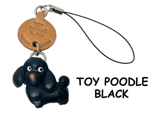 VANCA（バンカクラフト）革物語　レザー犬携帯ストラップ　トイプードル